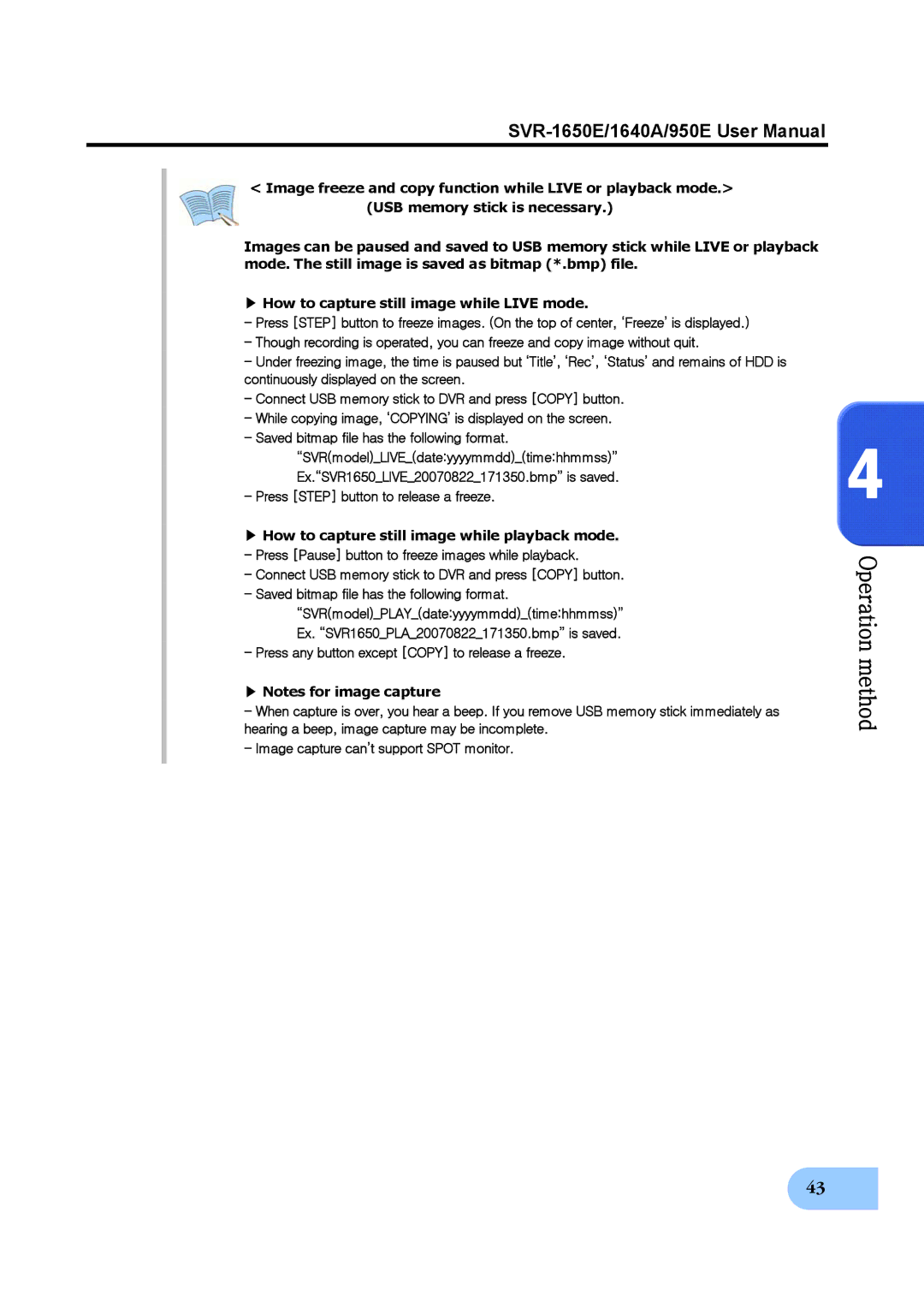 Samsung SVR-950E, SVR-1650E, SVR-1640A user manual 