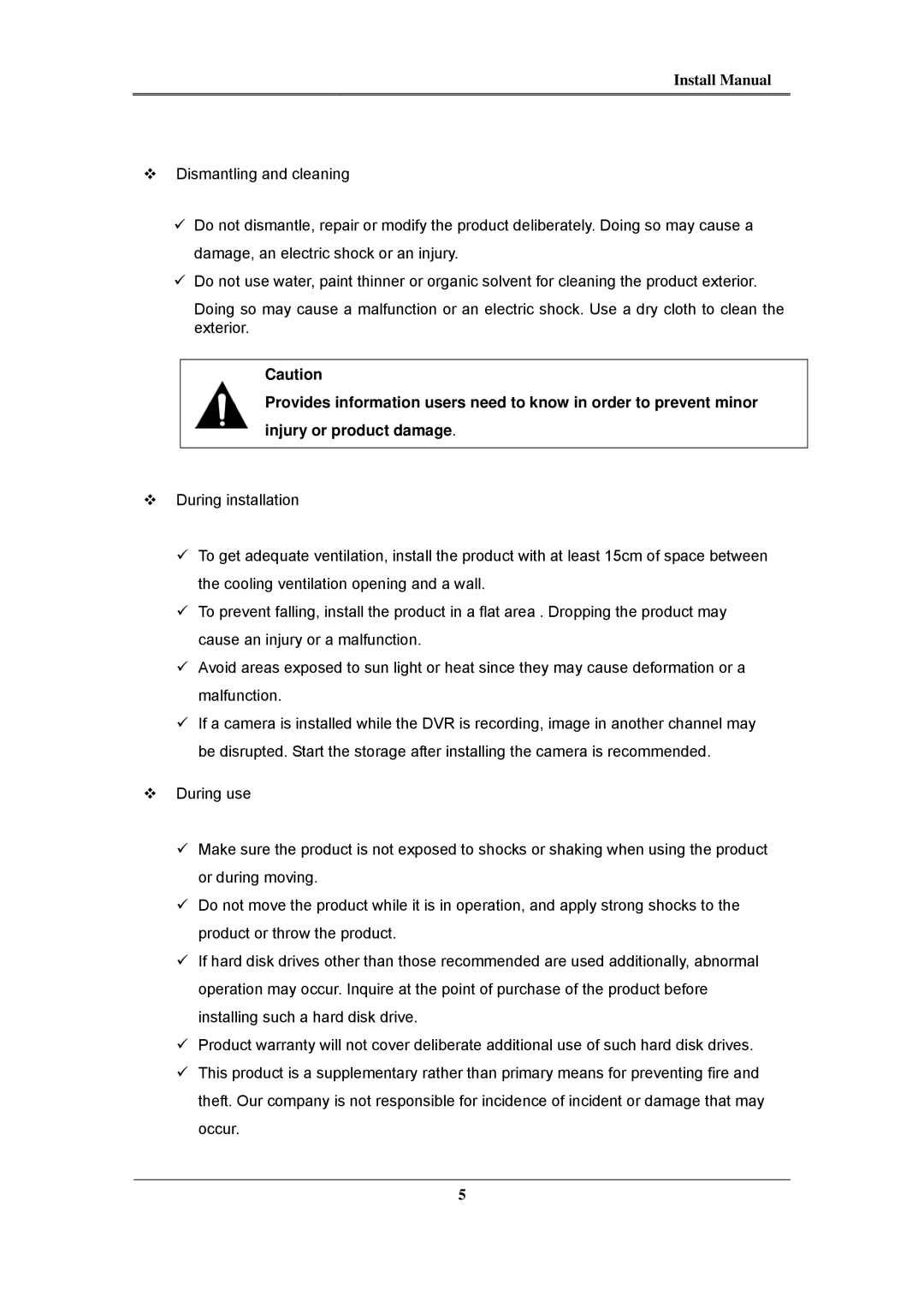 Samsung SVR-1645, SVR-960C, SVR-945, SVR-480, SVR-3200, SVR-1680C, SVR-1660C install manual Install Manual 