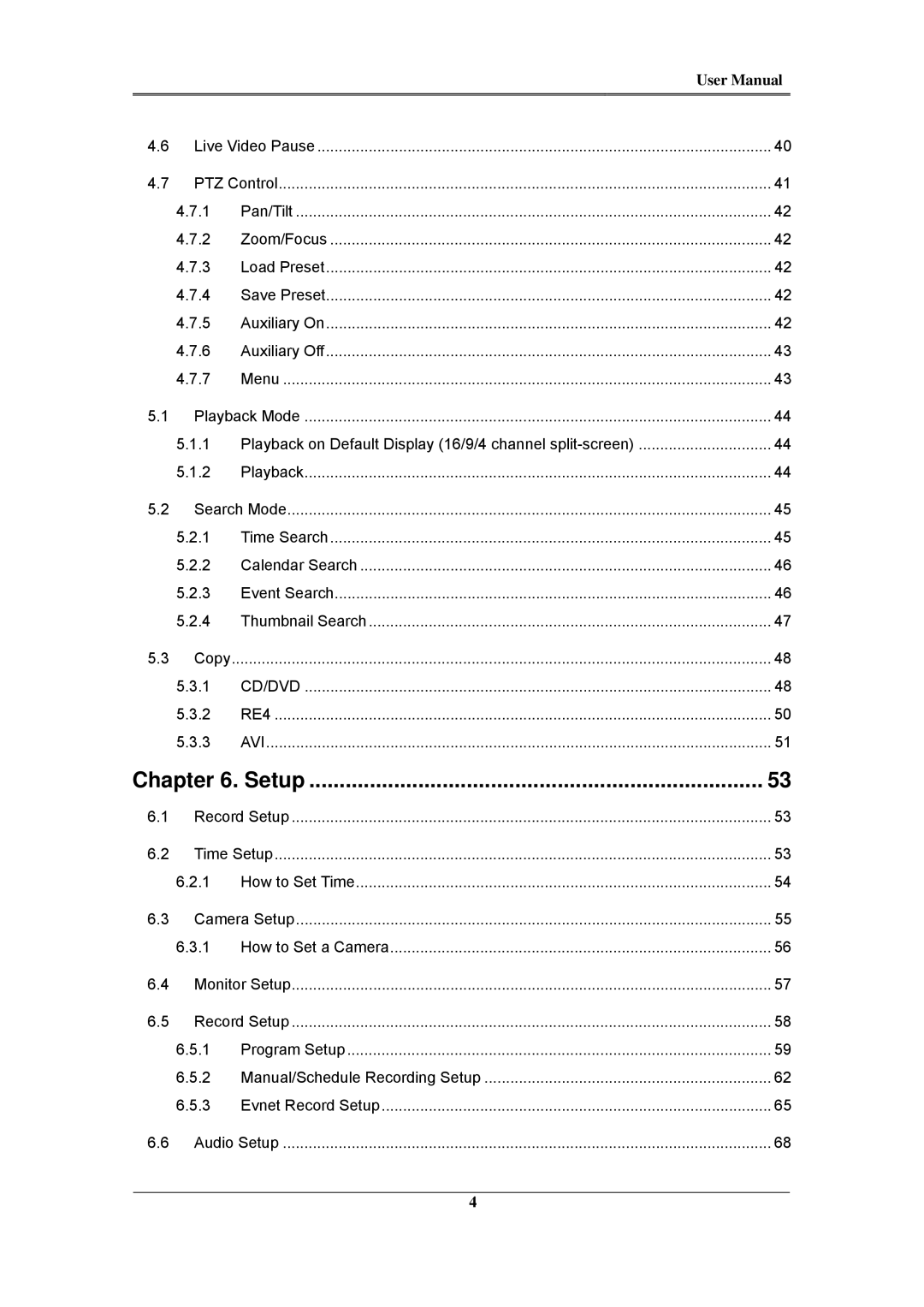 Samsung SVR-1660C, SVR-960C, SVR-945, SVR-480, SVR-3200, SVR-1680C, SVR-1645 user manual Setup 