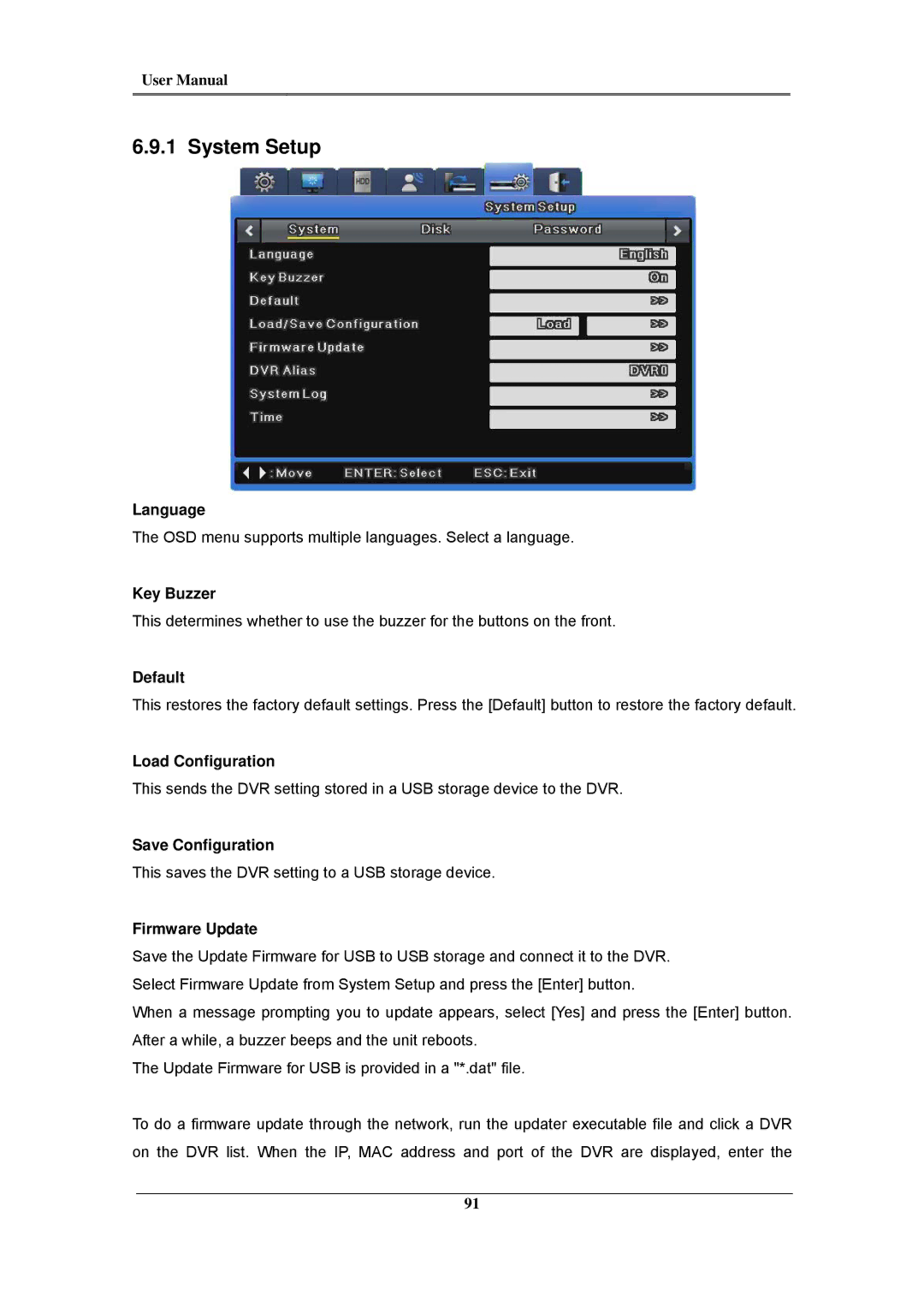 Samsung SVR-945, SVR-960C, SVR-480, SVR-3200, SVR-1680C, SVR-1660C, SVR-1645 user manual System Setup 