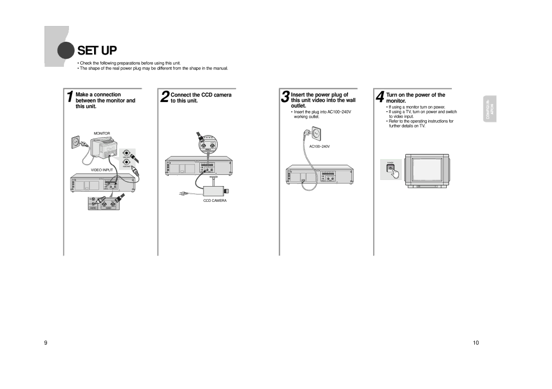 Samsung SVR960PRT manual Set Up 