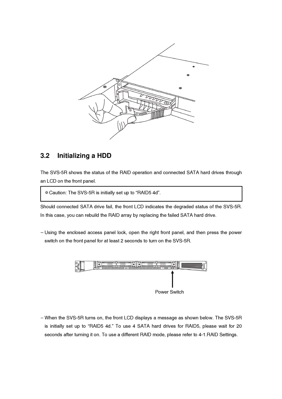 Samsung SVS-5R manual Initializing a HDD 