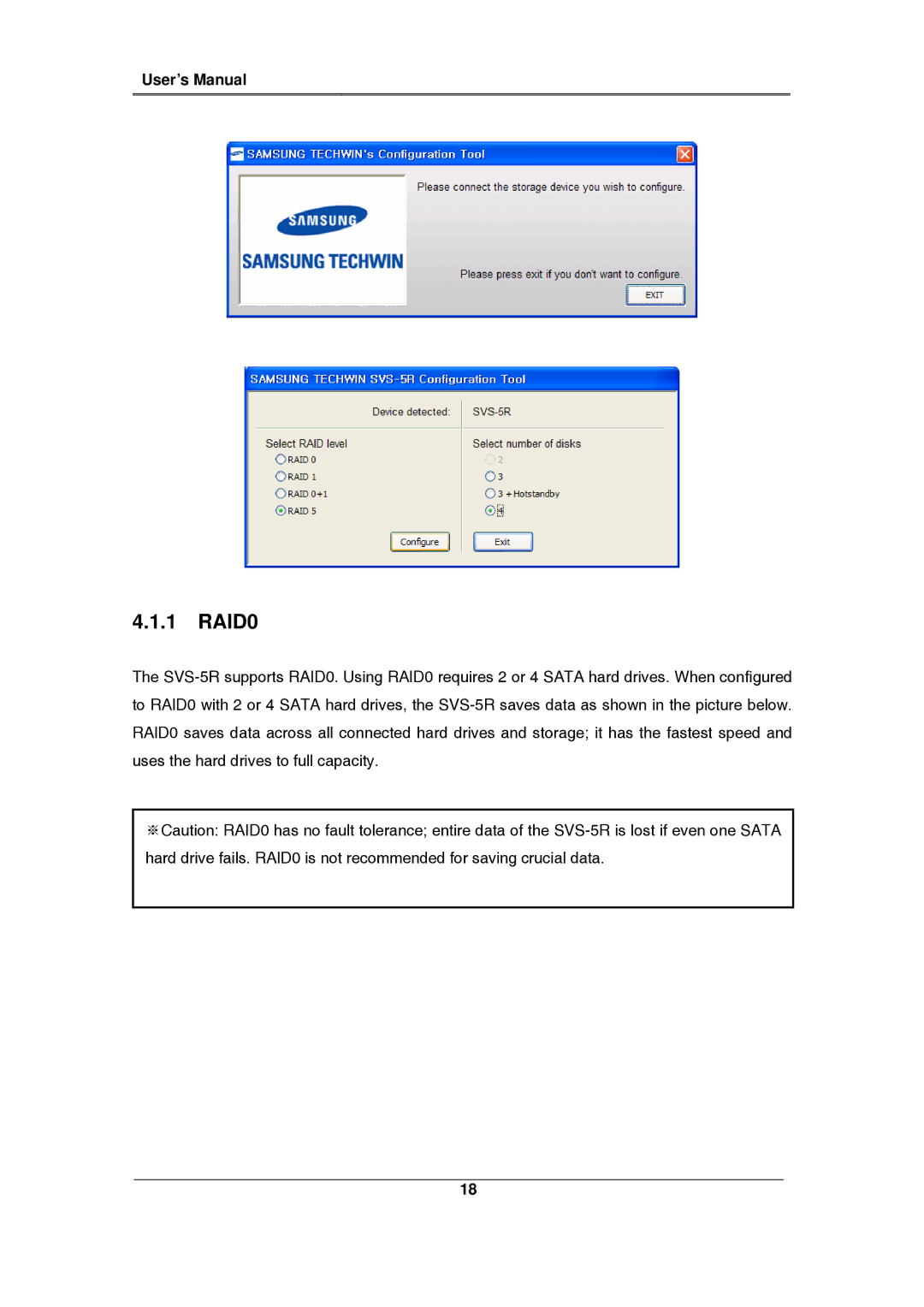 Samsung SVS-5R manual RAID0 