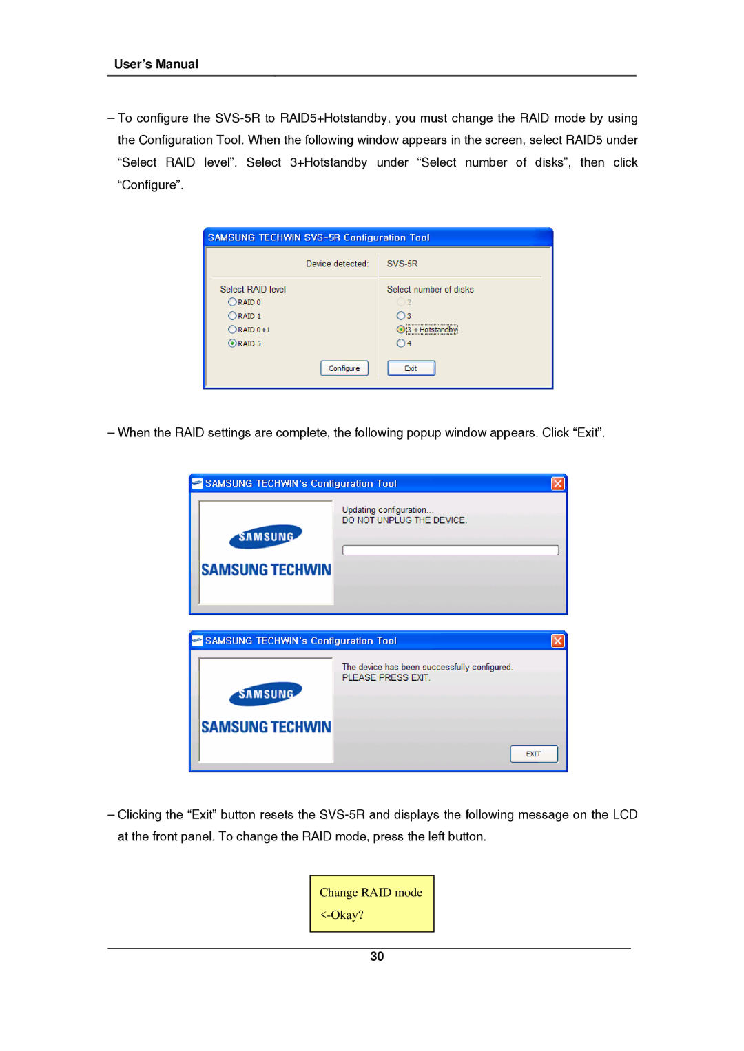 Samsung SVS-5R manual User’s Manual 