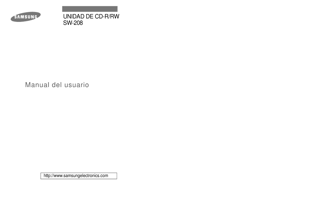 Samsung SW-208 manual Manual del usuario 