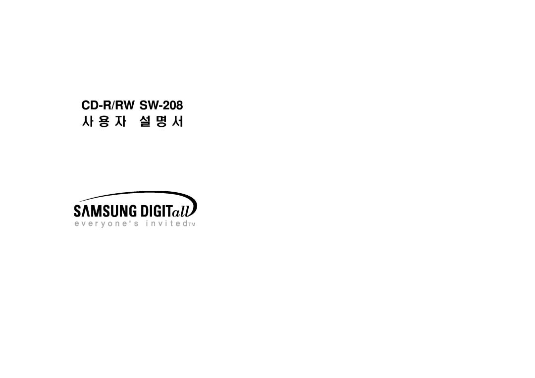 Samsung manual CD-R/RW SW-208 