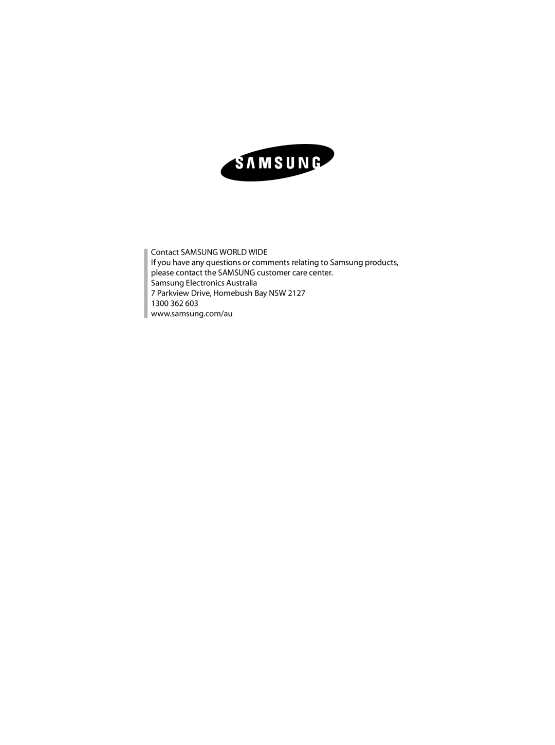 Samsung SW62ASP, SW52ASP user manual 