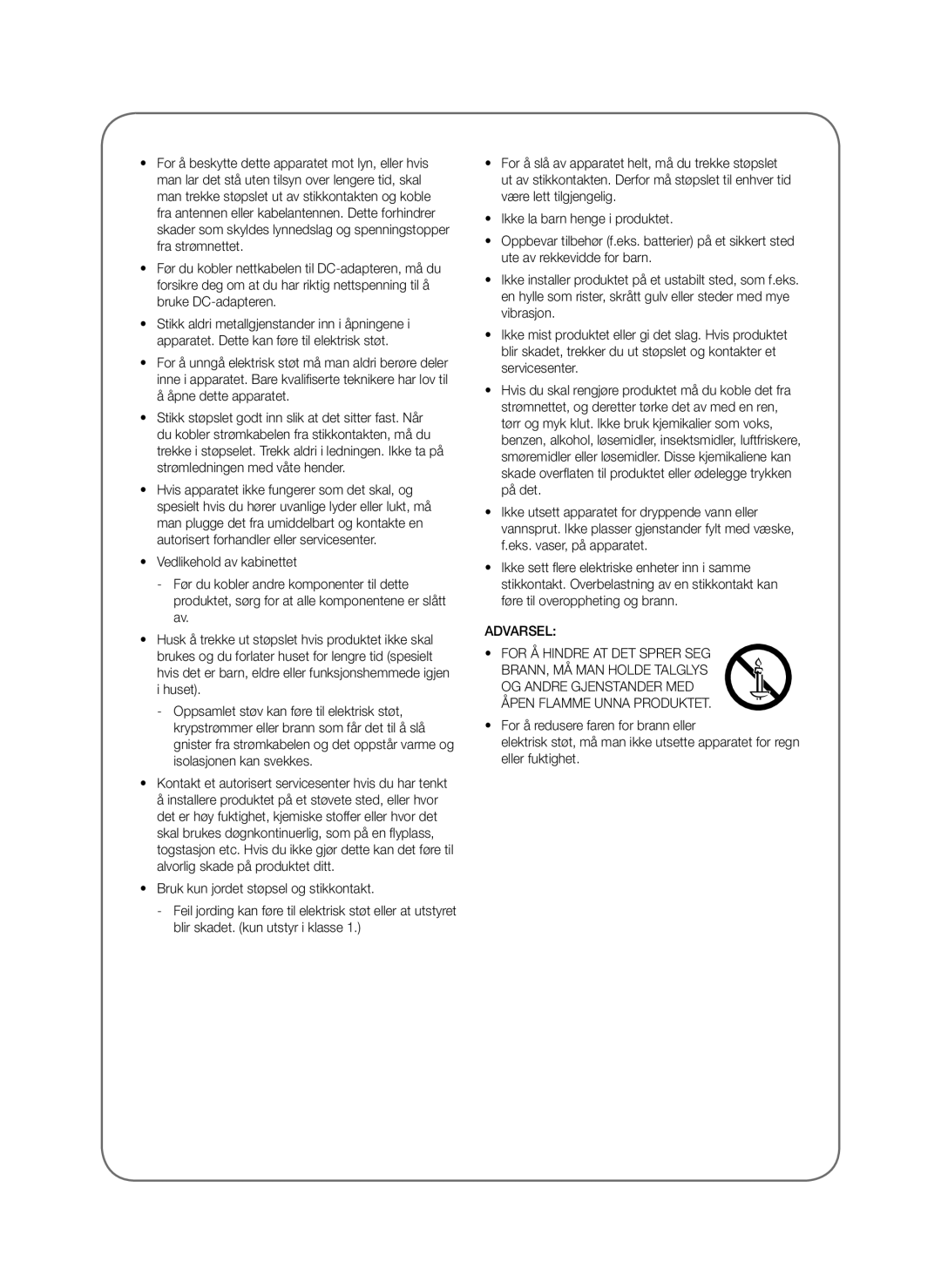 Samsung SWA-8000S/EN, SWA-8000S/ZF, SWA-8000S/XN, SWA-8000S/XE manual Åpne dette apparatet 