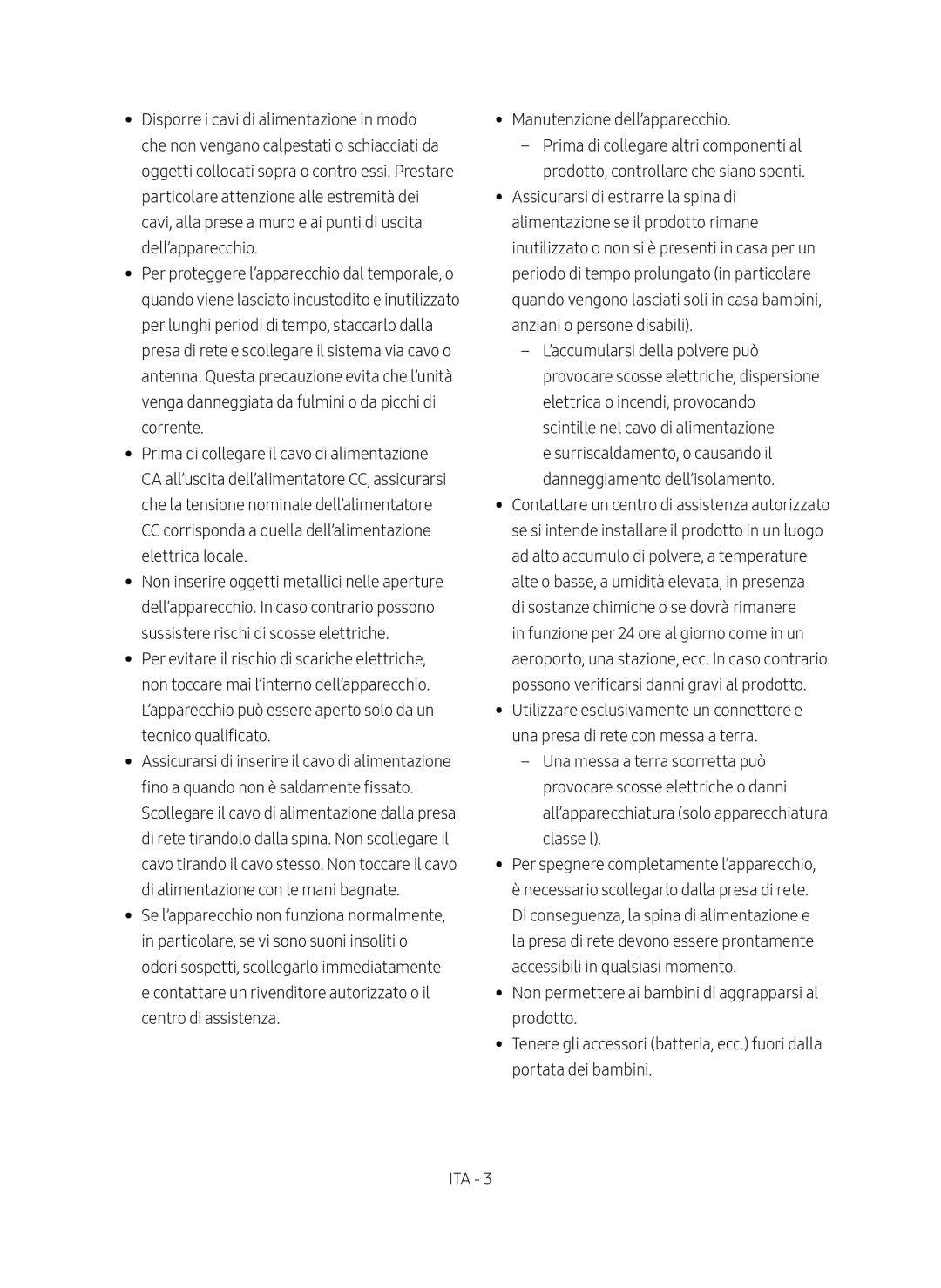 Samsung SWA-9000S/ZF manual CC corrisponda a quella dell’alimentazione elettrica locale 