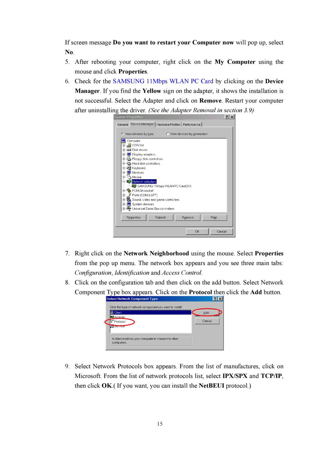 Samsung SWL-2100N user manual 