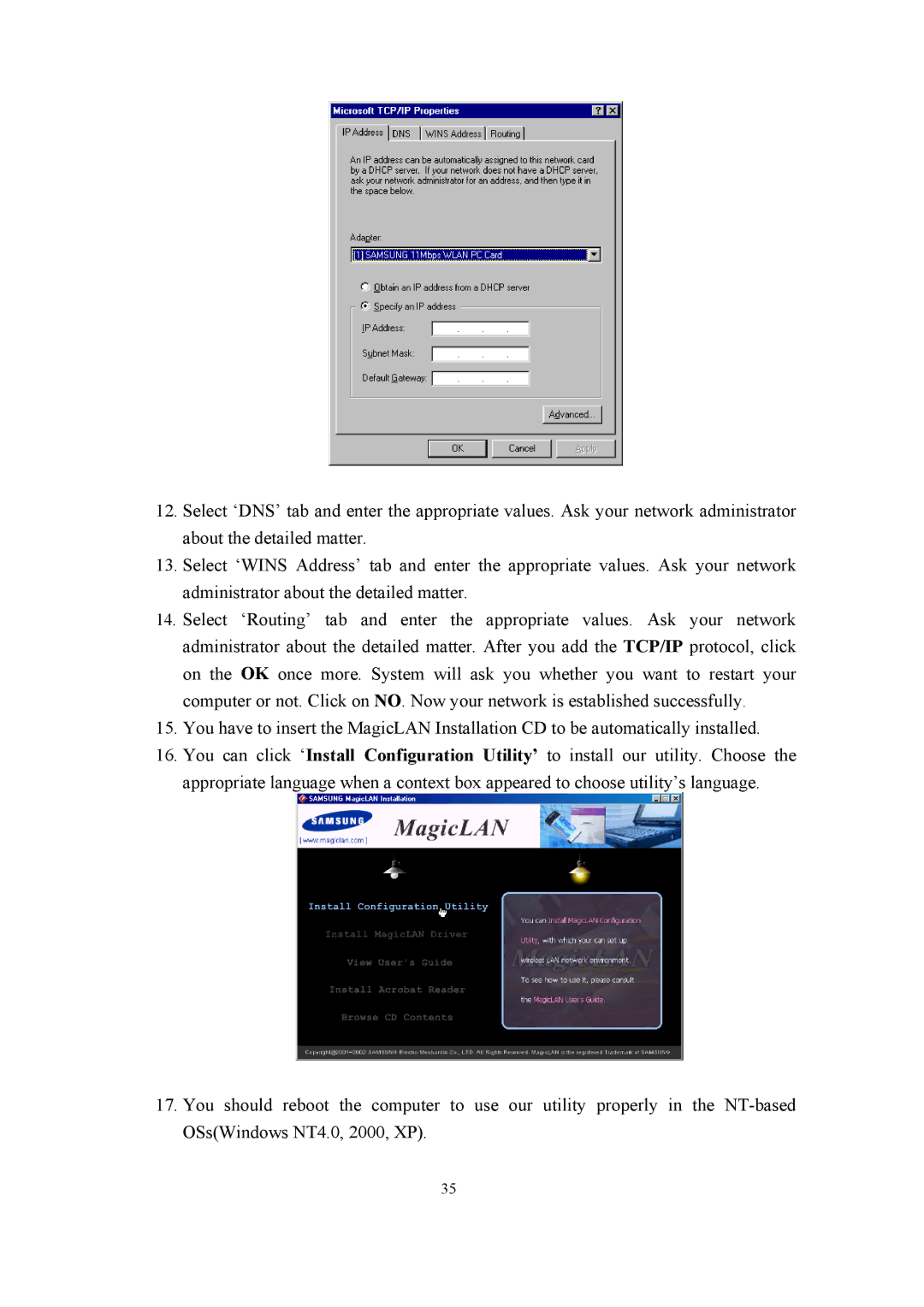 Samsung SWL-2100N user manual 