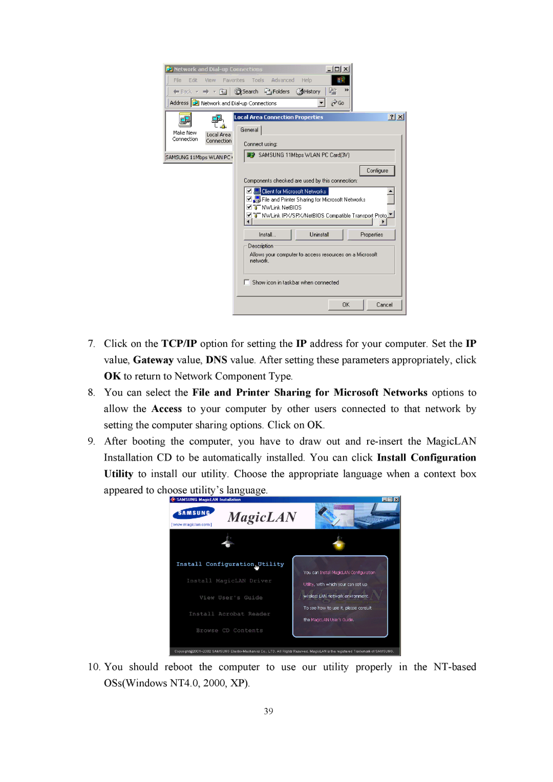 Samsung SWL-2100N user manual 