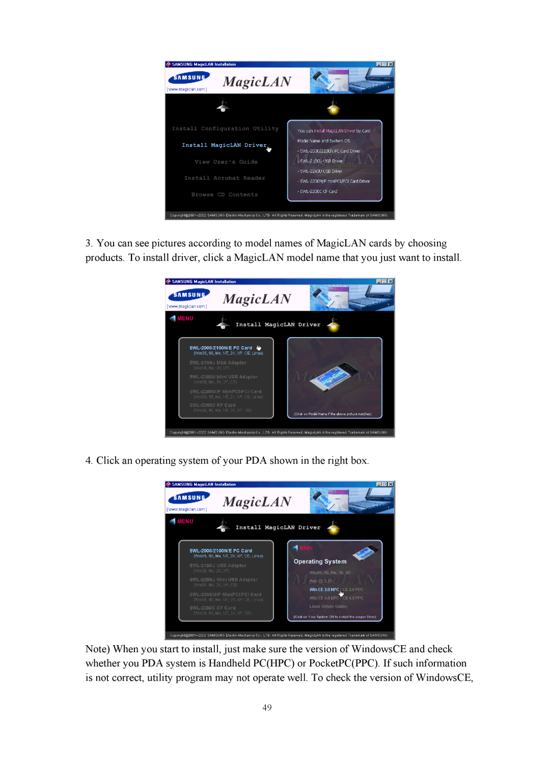 Samsung SWL-2100N user manual 