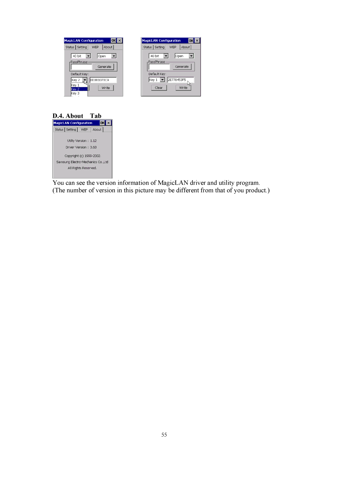 Samsung SWL-2100N user manual About Tab 