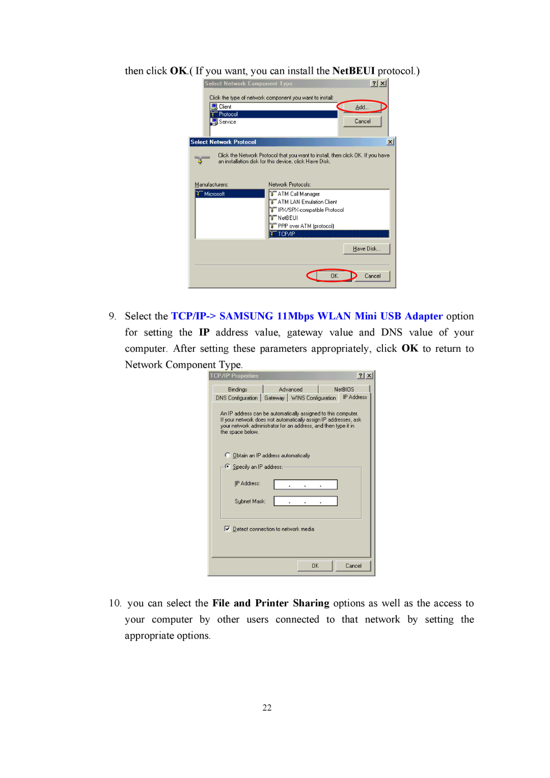 Samsung SWL-2200U user manual 