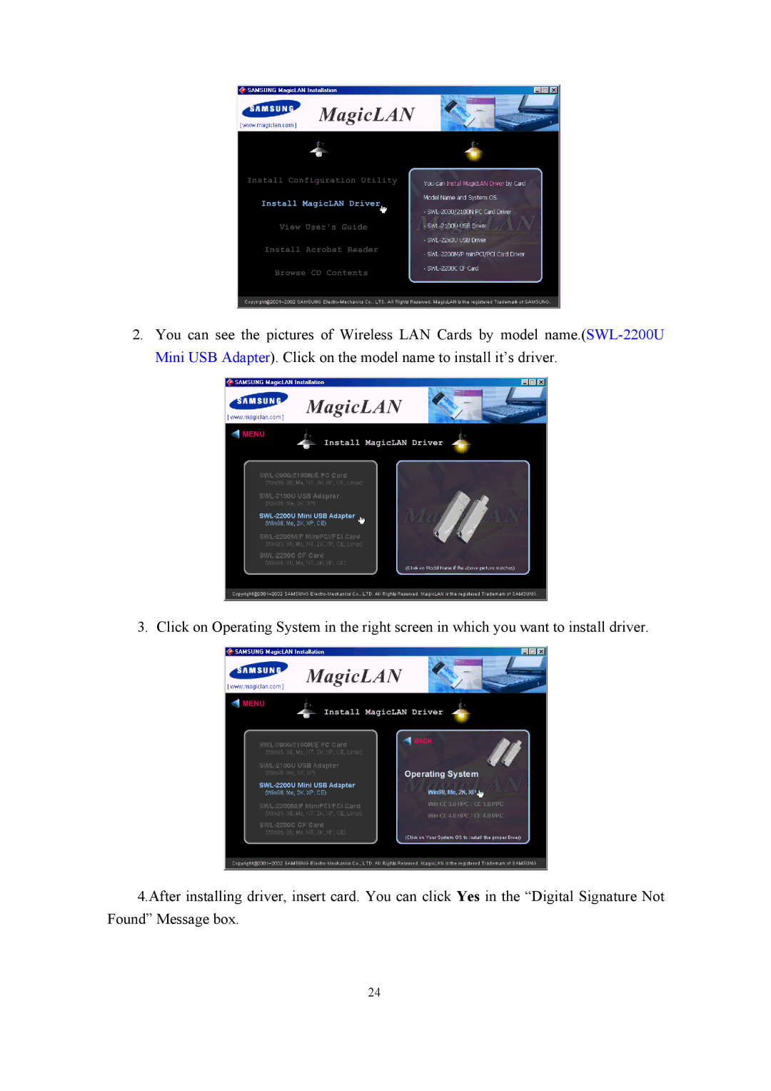 Samsung SWL-2200U user manual 