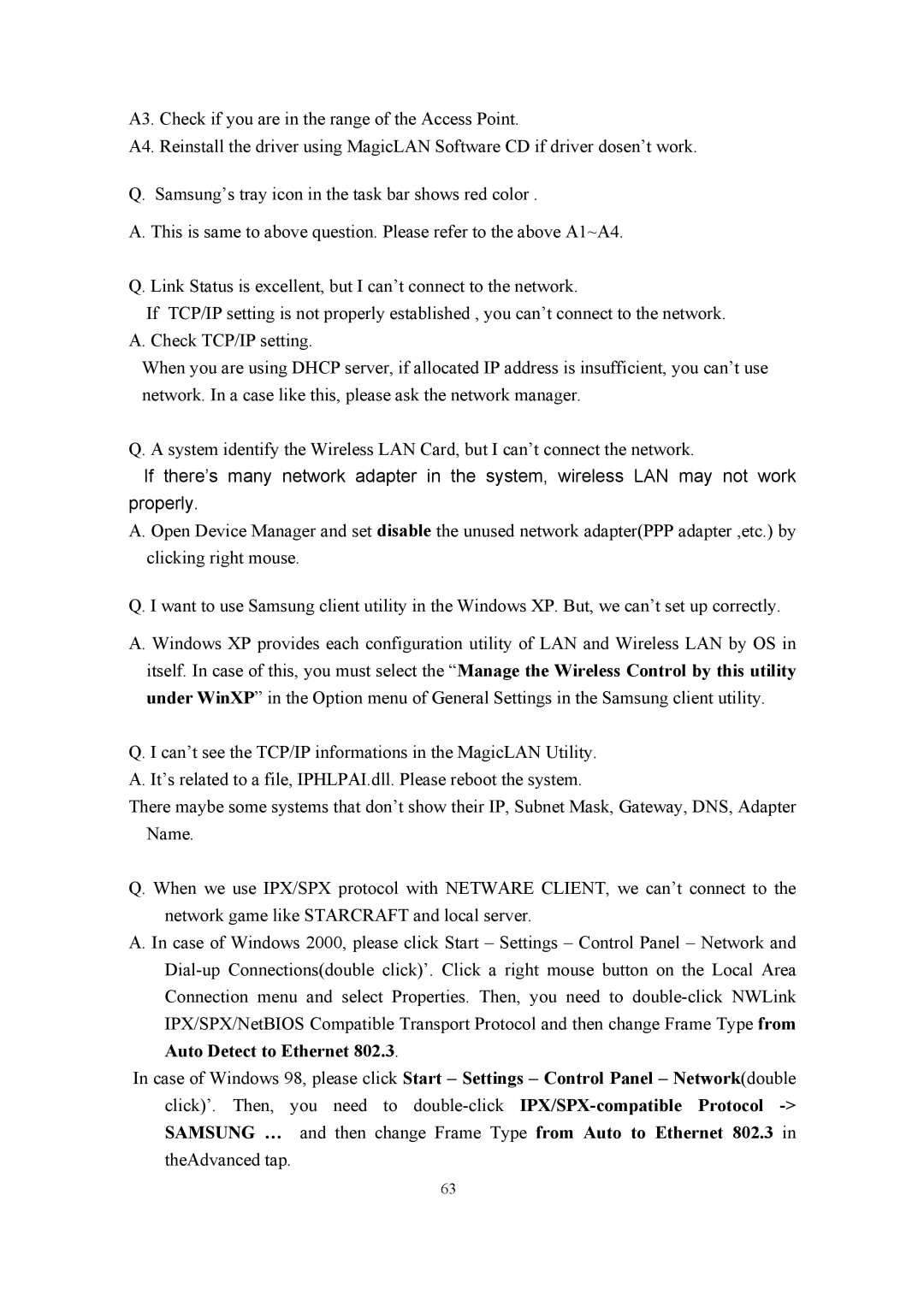 Samsung SWL-2200U user manual Auto Detect to Ethernet 