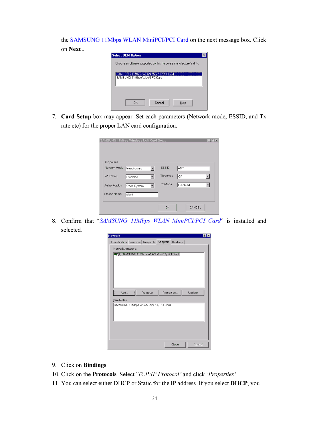 Samsung SWL-2210M, SWL-2210P user manual 