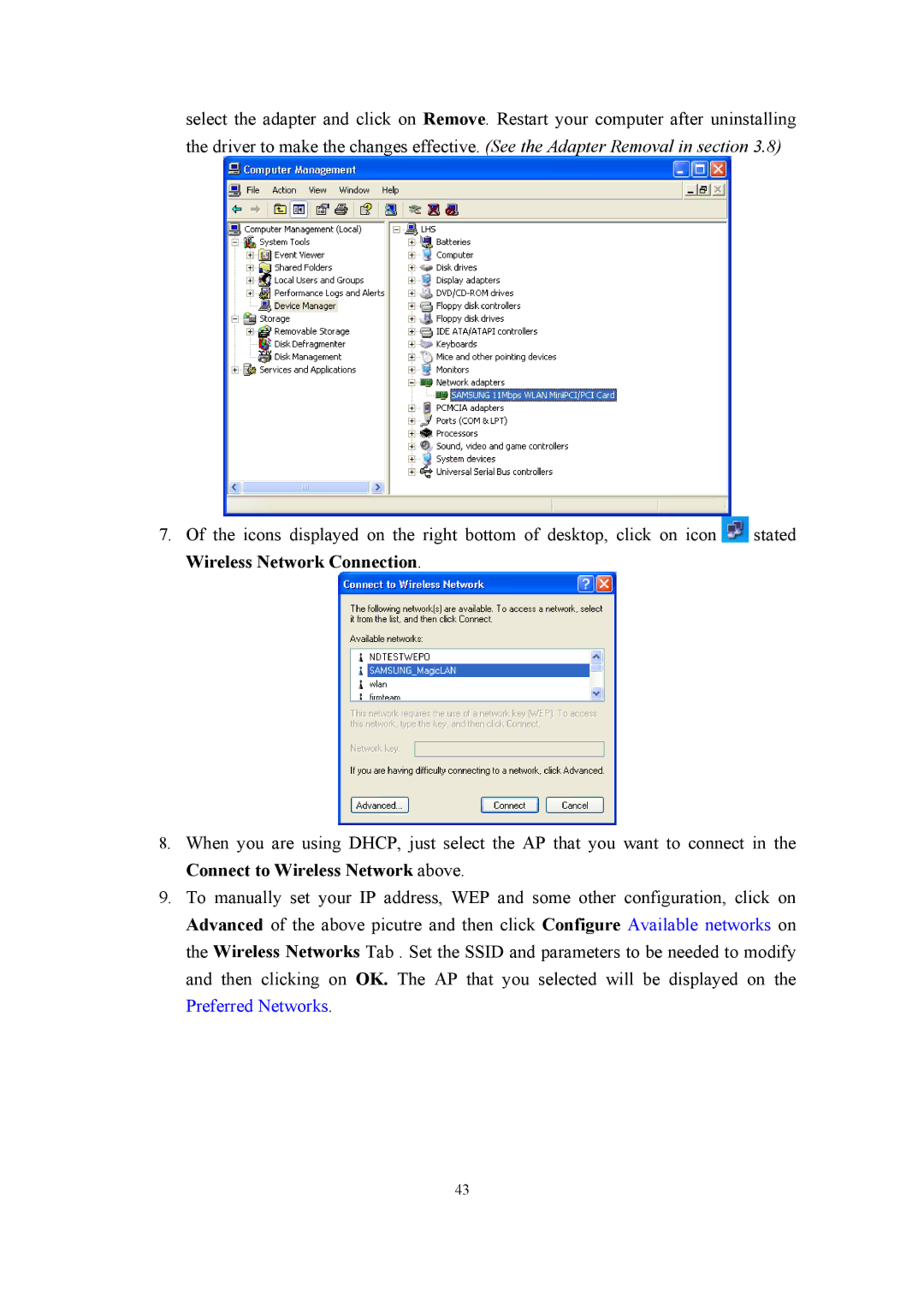 Samsung SWL-2210P, SWL-2210M user manual 