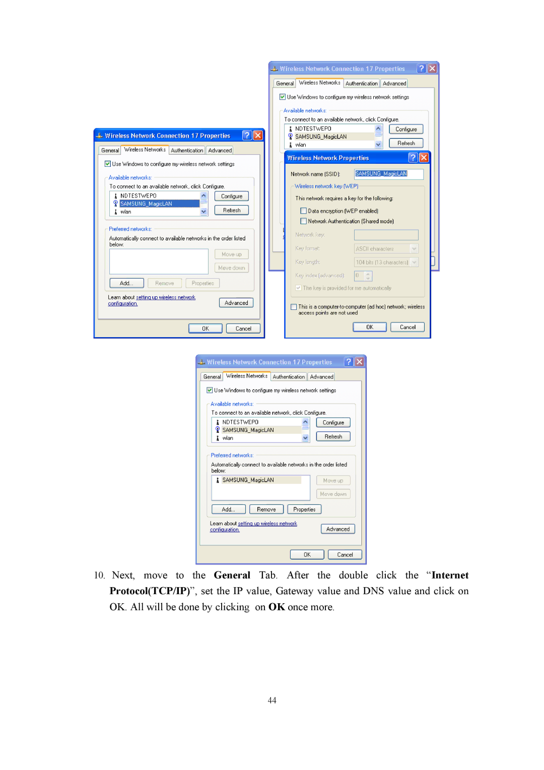 Samsung SWL-2210M, SWL-2210P user manual 