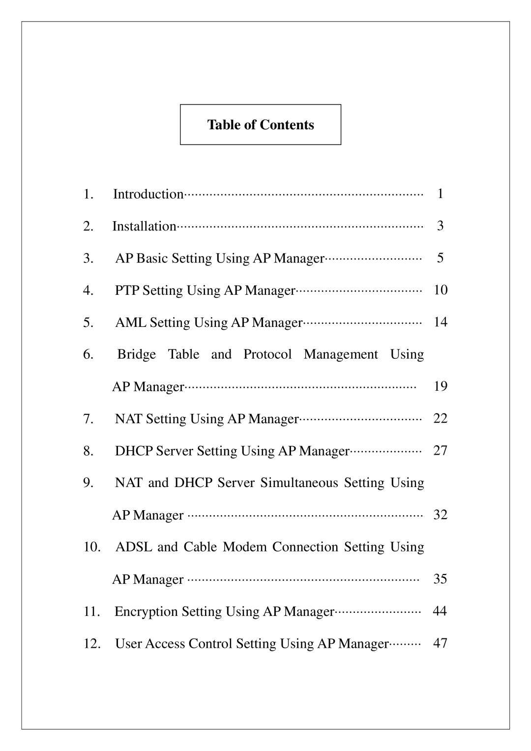 Samsung SWL-3000AP manual Table of Contents 