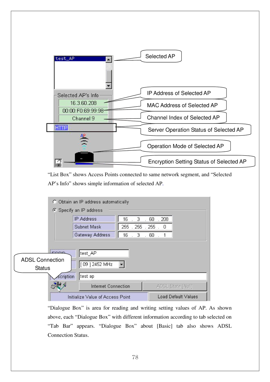 Samsung SWL-3000AP manual Adsl Connection Status 