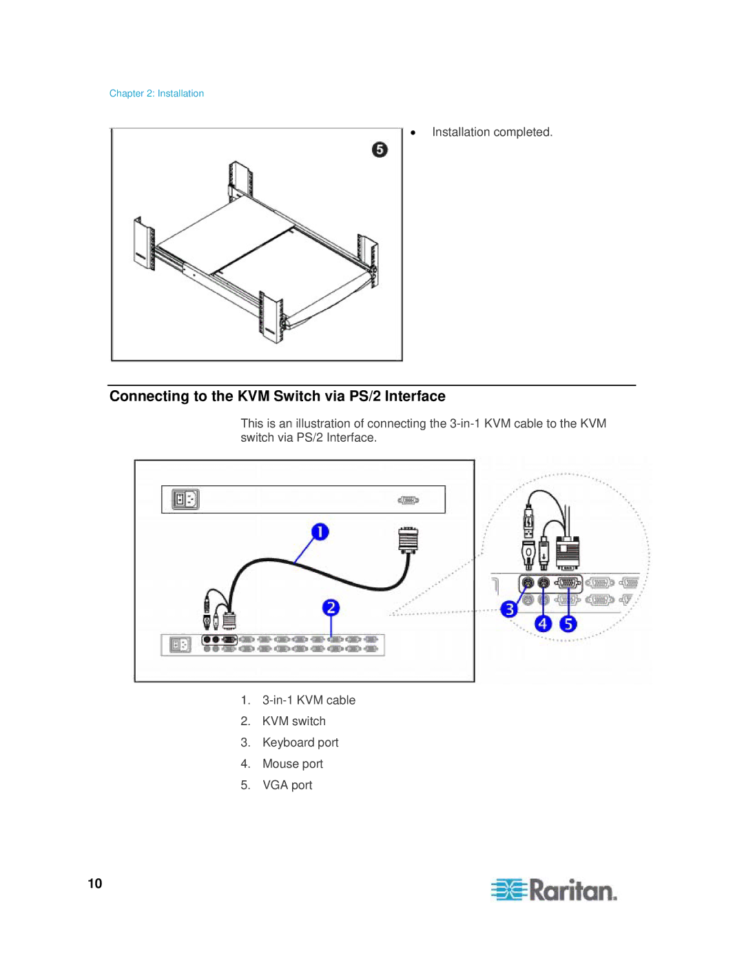 Samsung T1900 manual Connecting to the KVM Switch via PS/2 Interface 