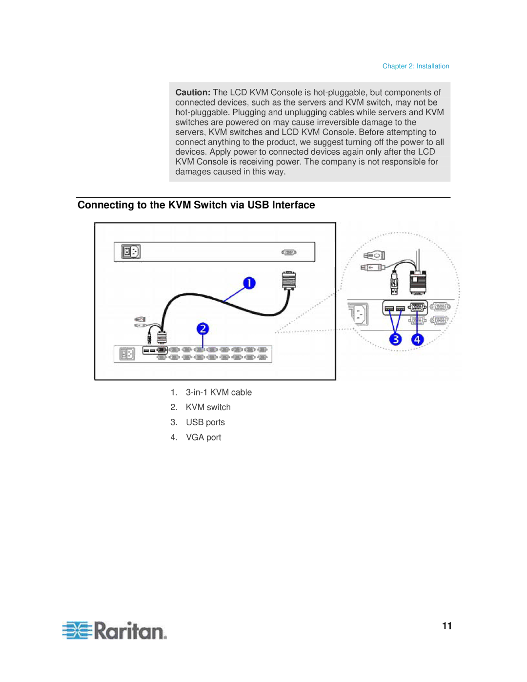 Samsung T1900 manual Connecting to the KVM Switch via USB Interface 