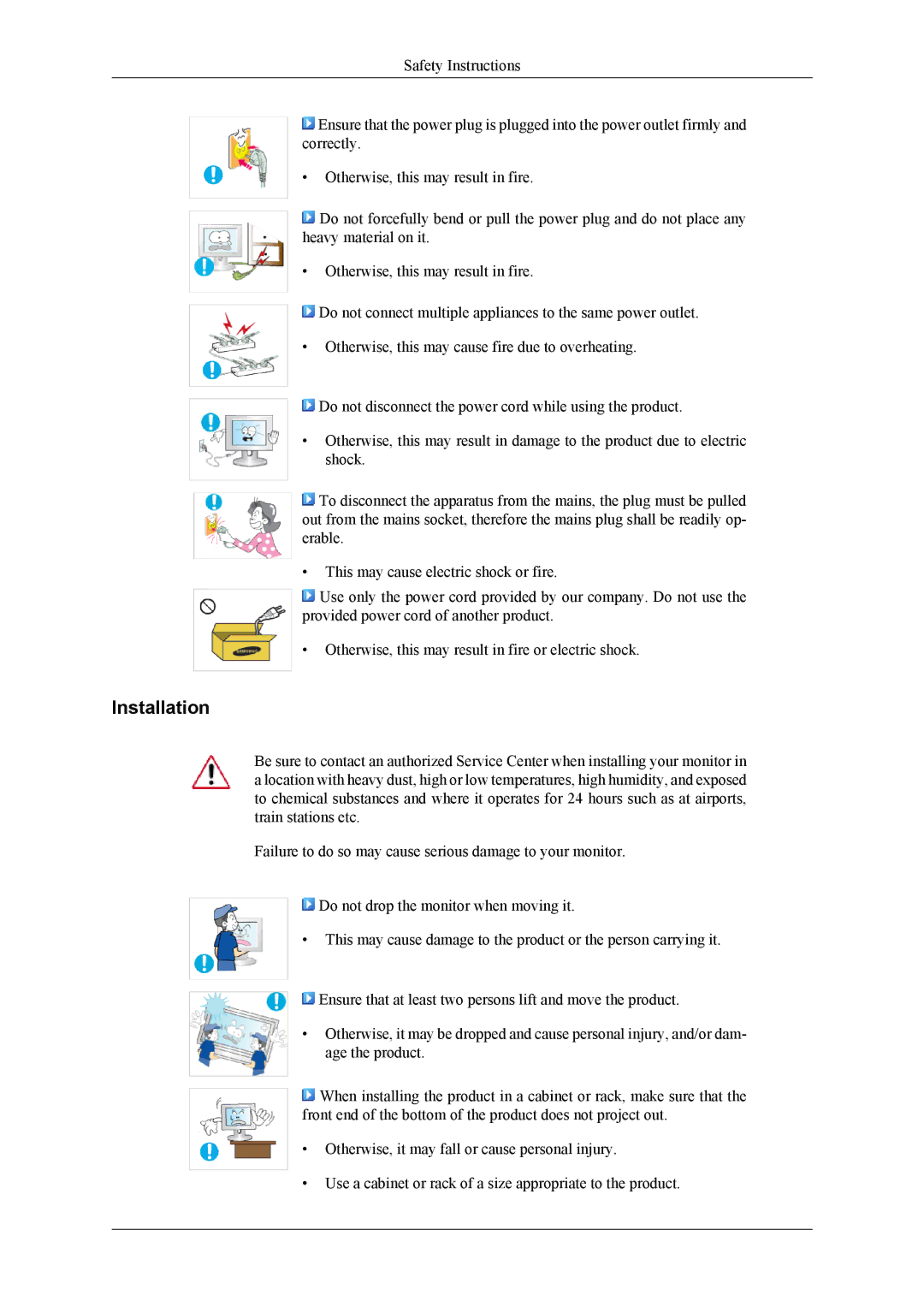 Samsung T220HD, T200HD user manual Installation 