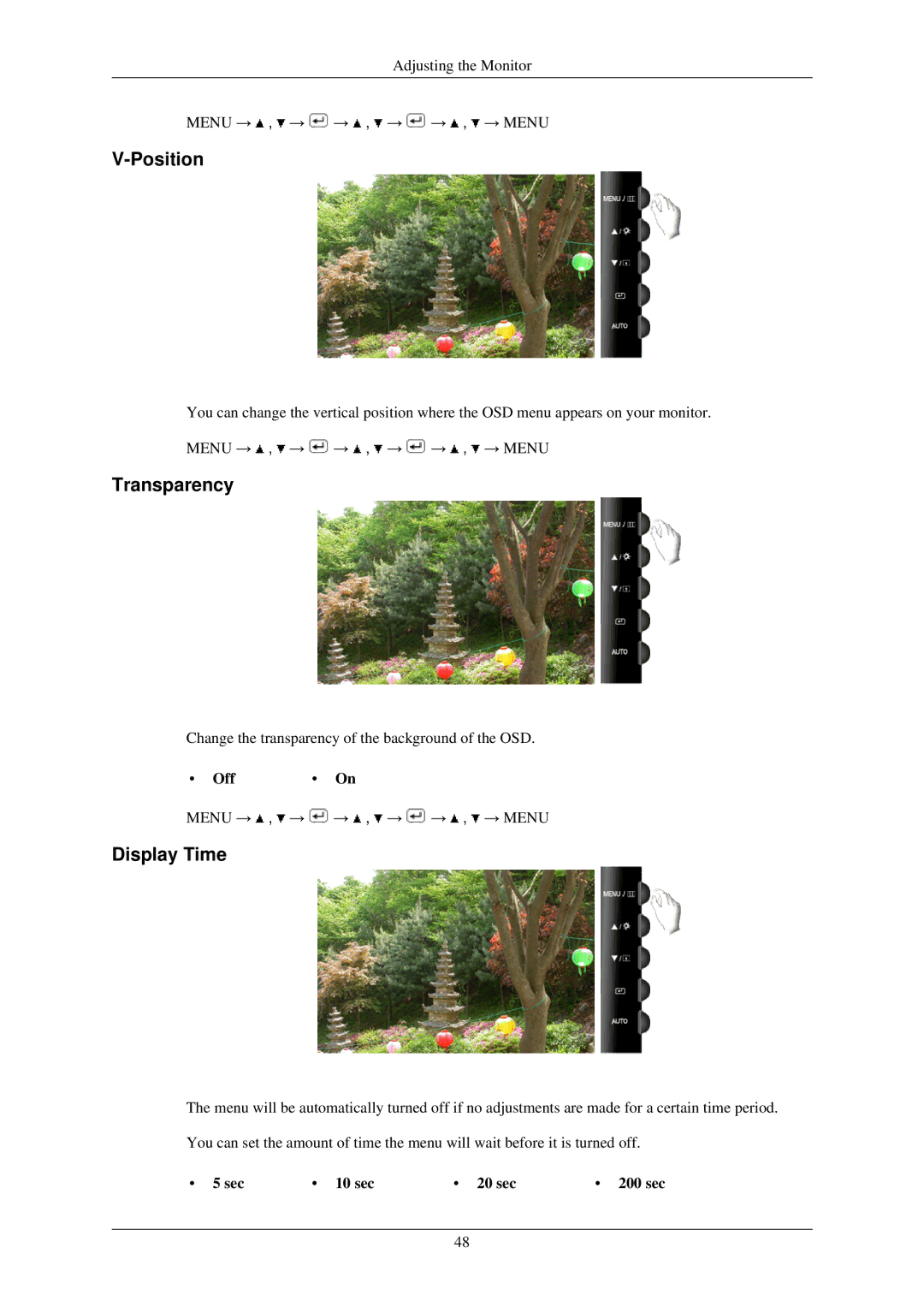 Samsung T220GN, T200N, T200GN, T220N, T190N, T190GN user manual Transparency 