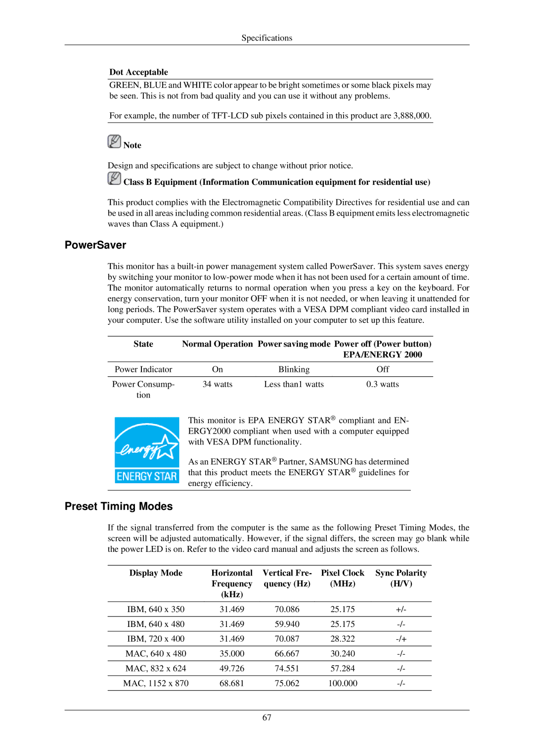 Samsung T200GN, T200N, T220GN, T220N, T190N, T190GN user manual PowerSaver 