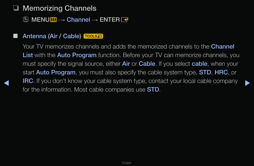 Samsung T24A350 manual Memorizing Channels, OO MENUm→ Channel → Entere 