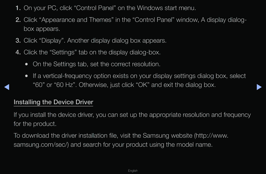 Samsung T24A350 manual English 