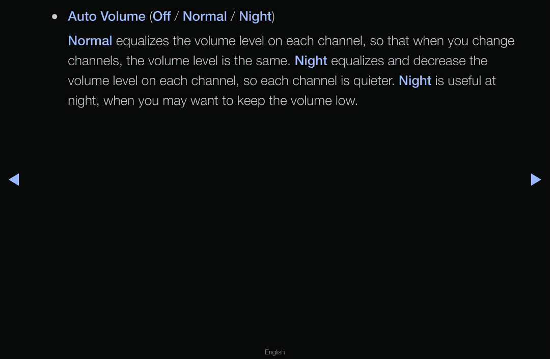 Samsung T24A350 manual Auto Volume Off / Normal / Night 