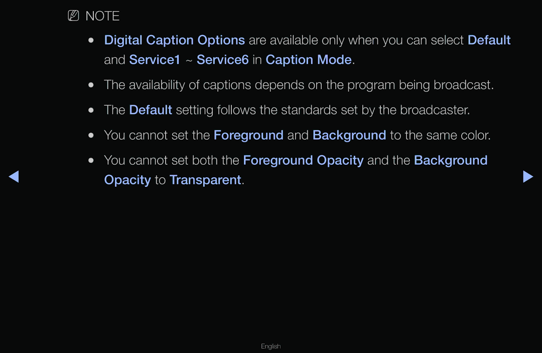 Samsung T24A350 manual Service1 ~ Service6 in Caption Mode 