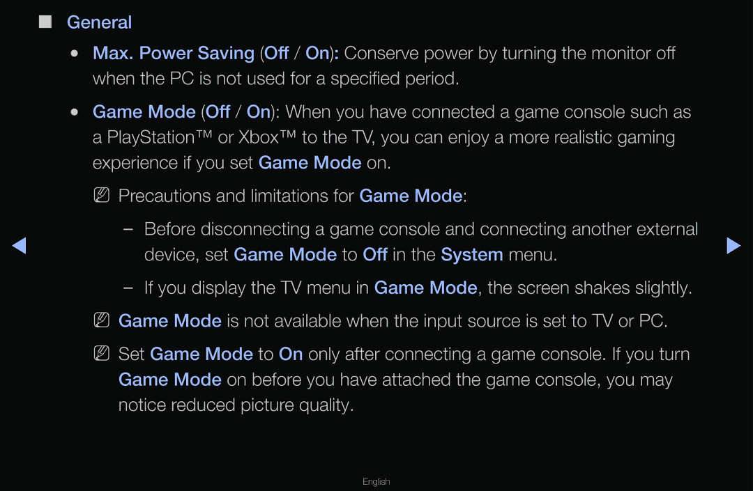 Samsung T24A350 manual Device, set Game Mode to Off in the System menu 