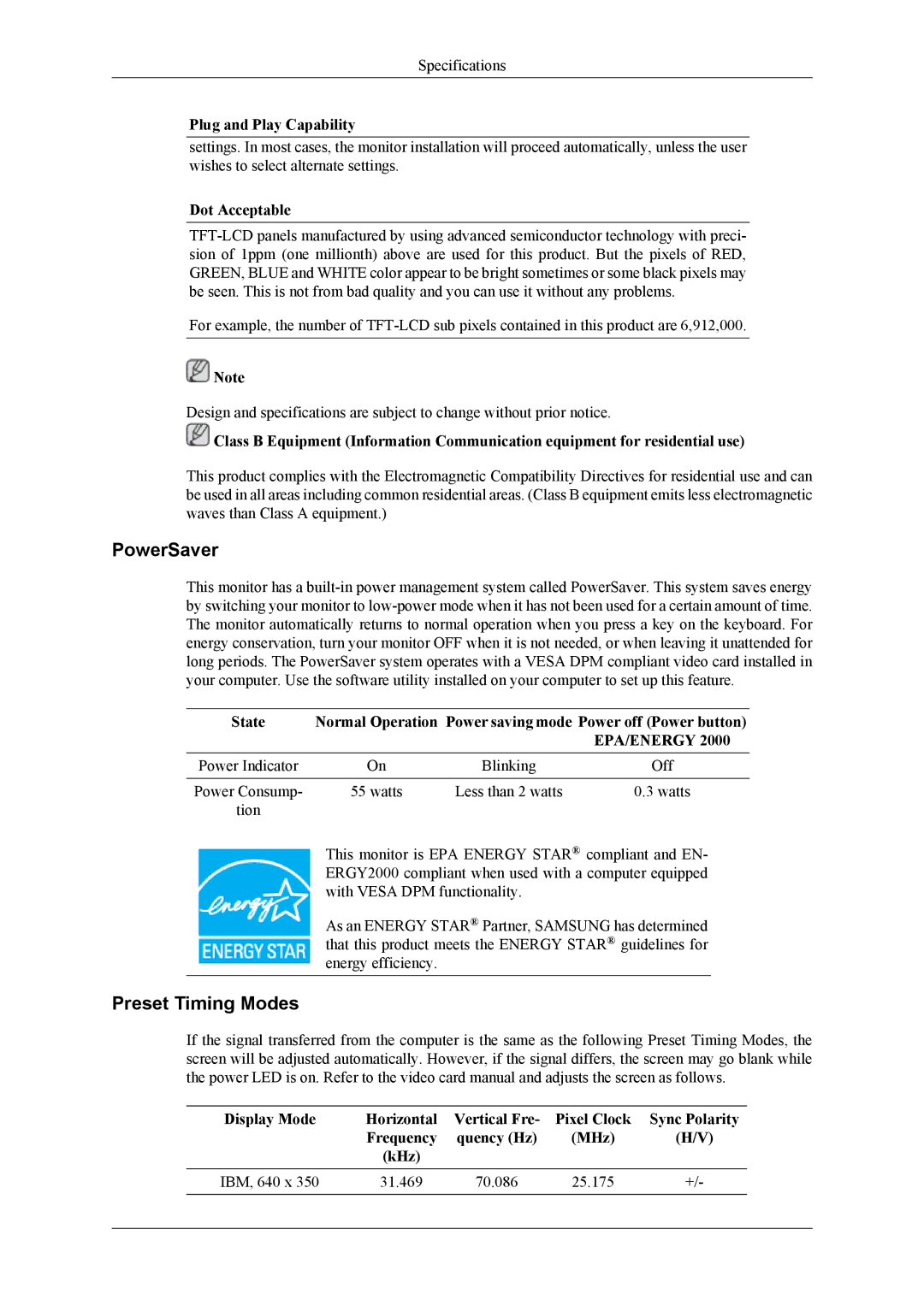 Samsung T260, T240 user manual PowerSaver 