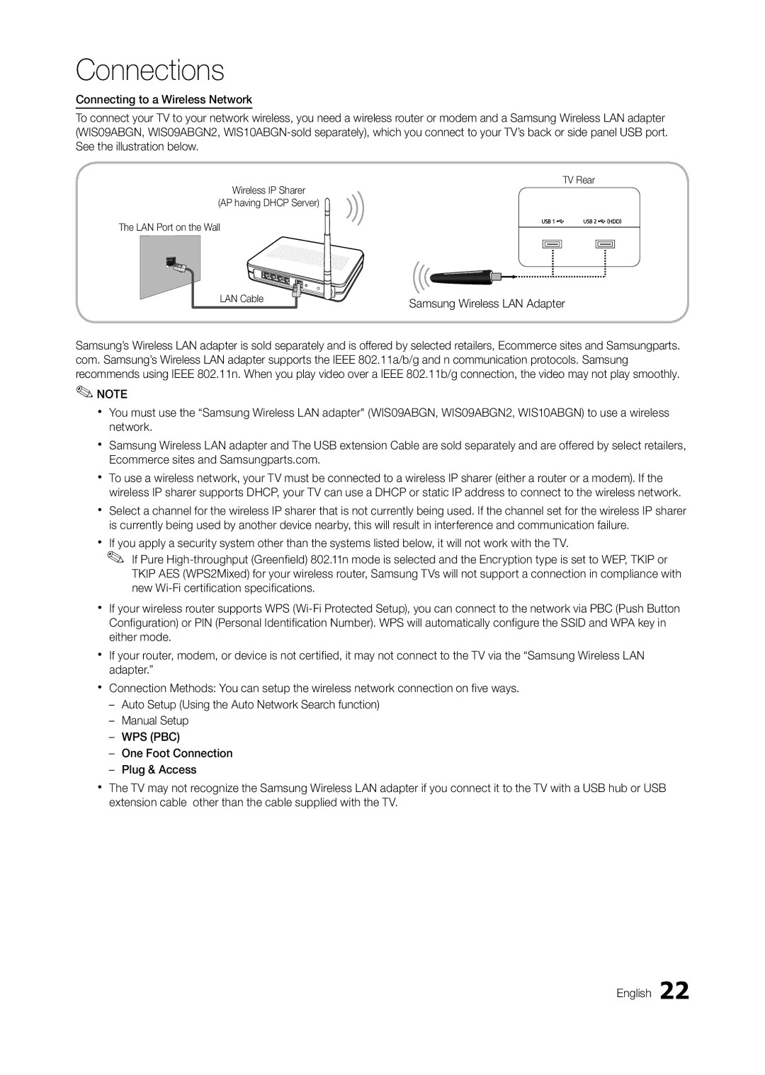 Samsung TA950 user manual Connections 