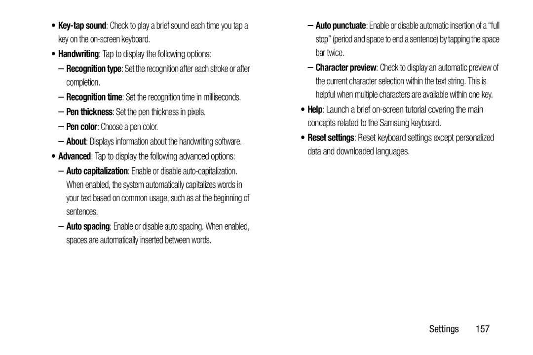 Samsung SMT217TMKATMB, Tab3 user manual Recognition time Set the recognition time in milliseconds 