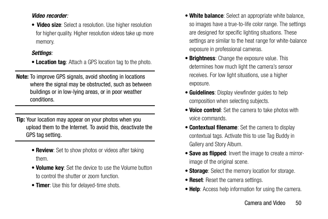 Samsung Tab4 user manual Video recorder, Timer Use this for delayed-time shots 