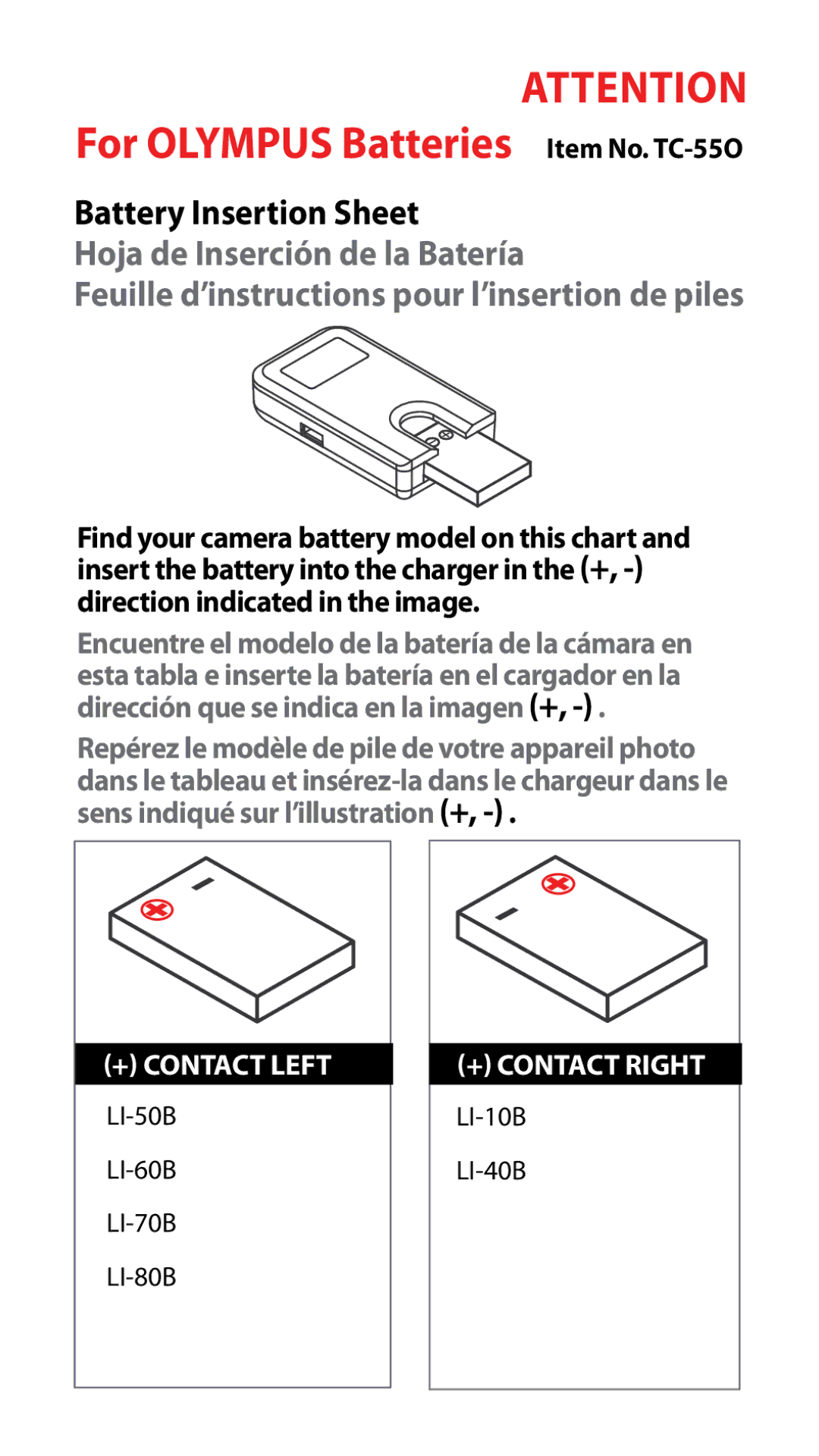 Samsung TC-555G manual + Contact Right LI-10B 