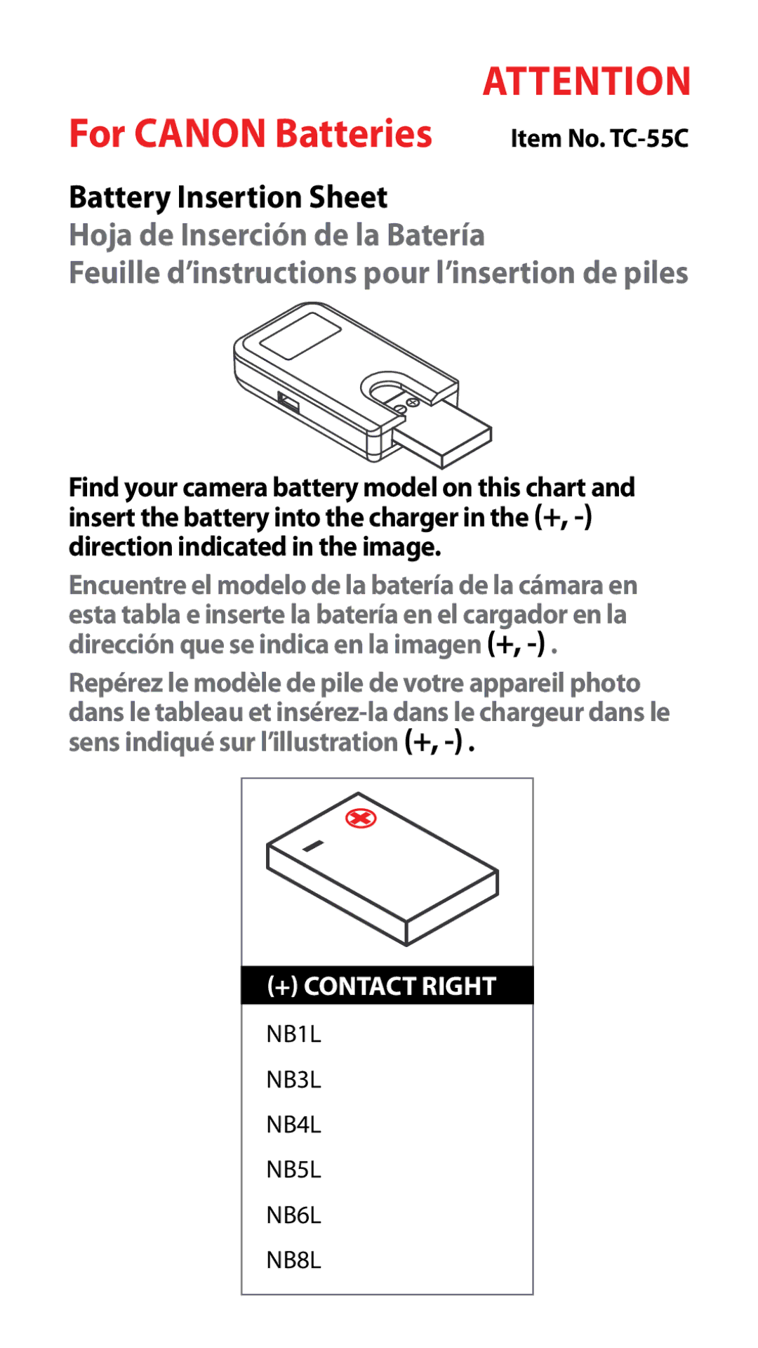 Samsung TC-555G manual + Contact Right NB1L 