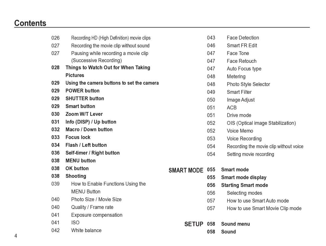 Samsung TL110 manual Things to Watch Out for When Taking Pictures 