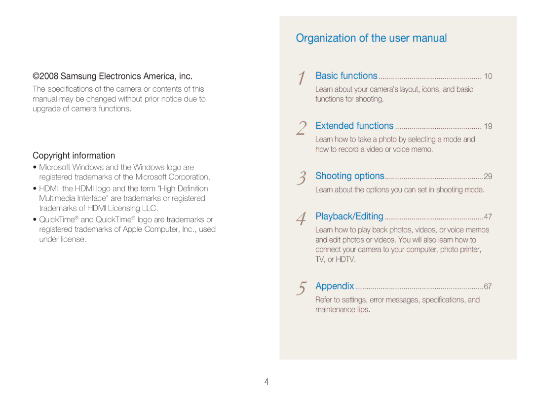 Samsung TL34HD user manual Samsung Electronics America, inc, Copyright information 