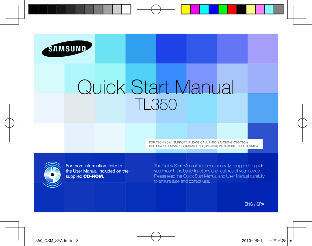 Samsung TL350 quick start manual Quick Start Manual 