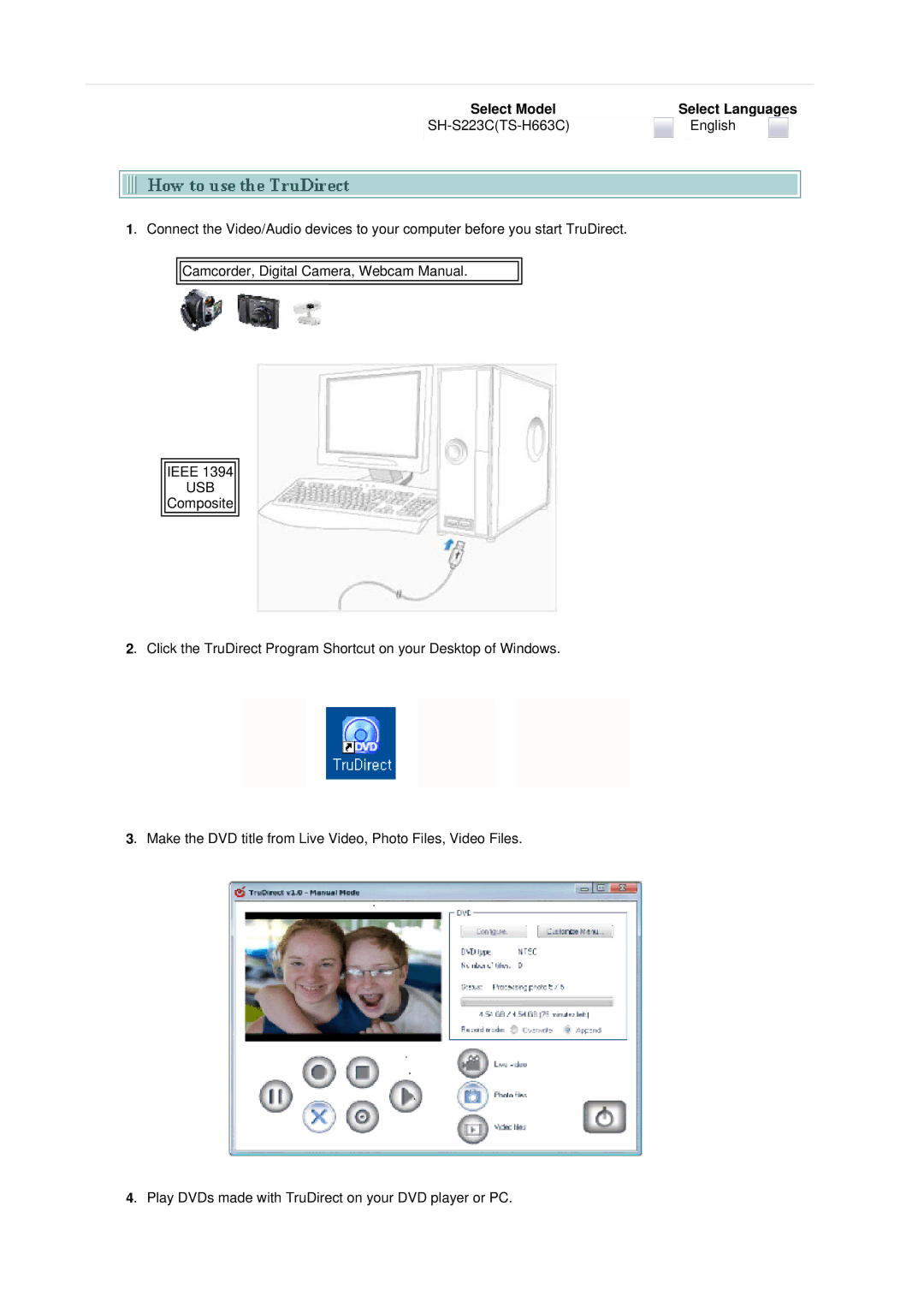 Samsung TS-H663C, SH-S223C user manual Usb 