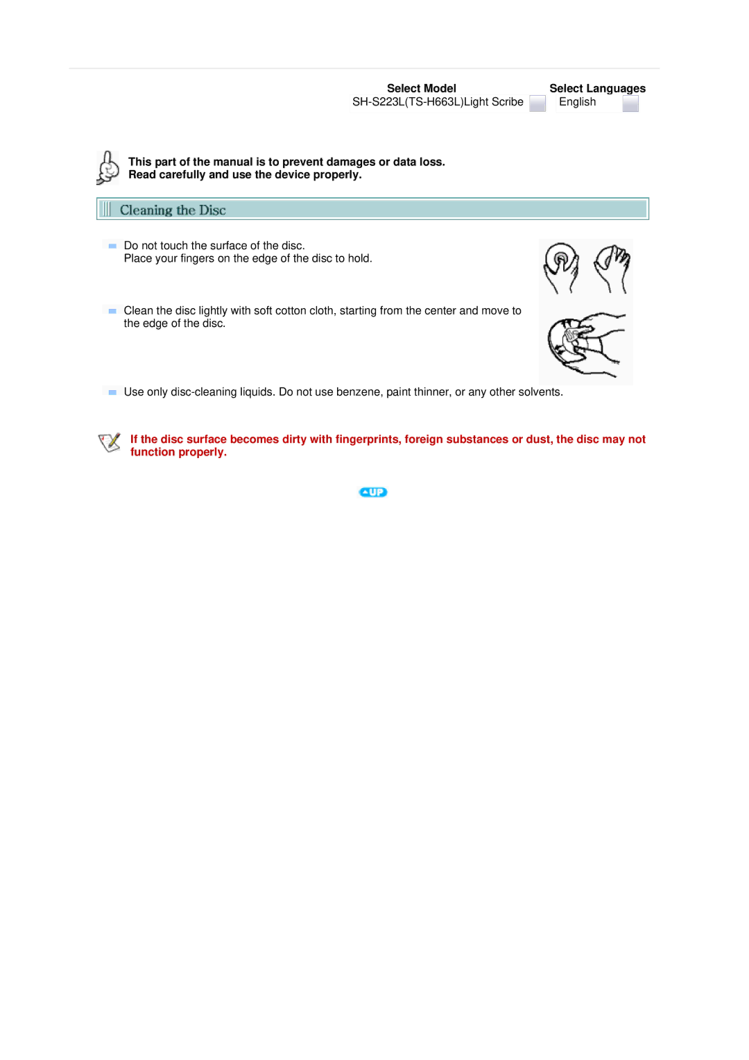 Samsung user manual SH-S223LTS-H663LLight Scribe English 