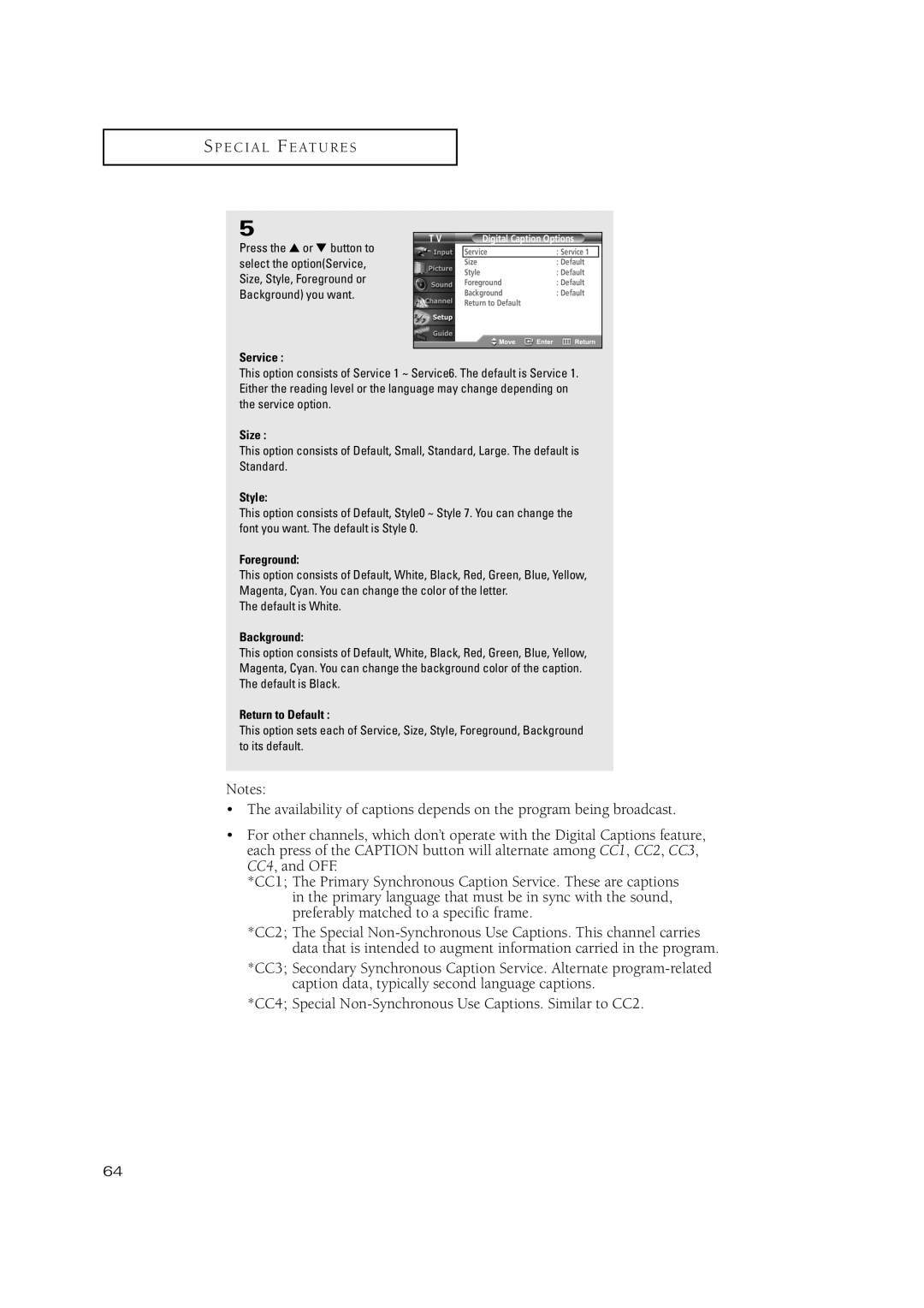 Samsung TSN3084WHD manual Size 