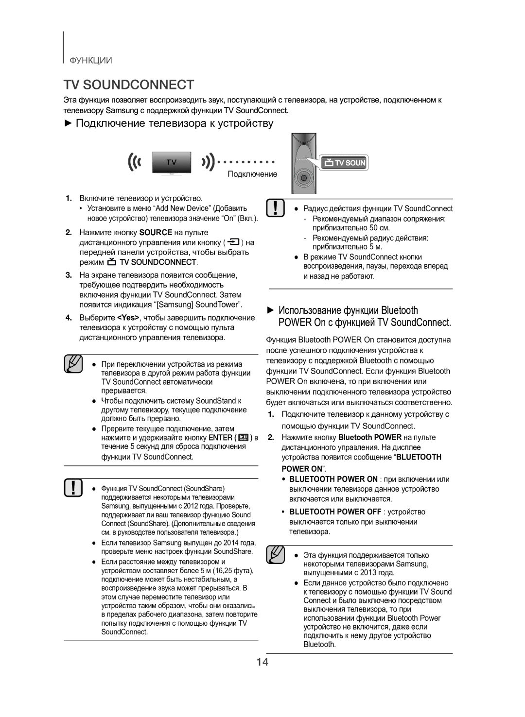 Samsung TW-H5500/RU manual ++Подключение телевизора к устройству 