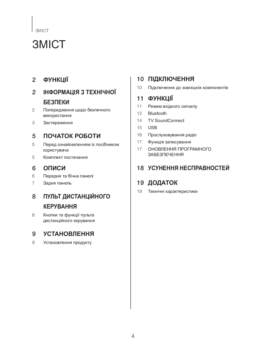 Samsung TW-H5500/RU manual Зміст 